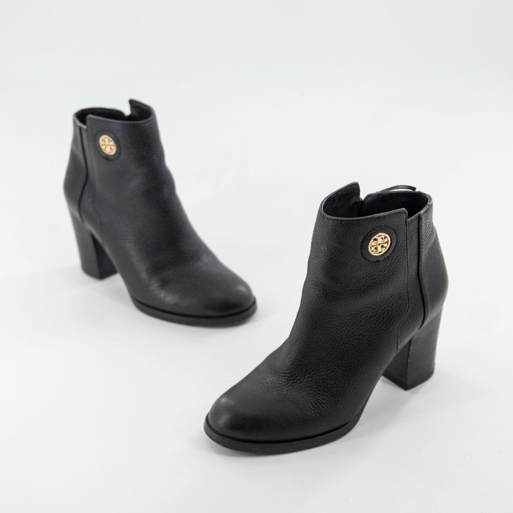 TORY BURCH Junction Leather Boots Black | 7.5
